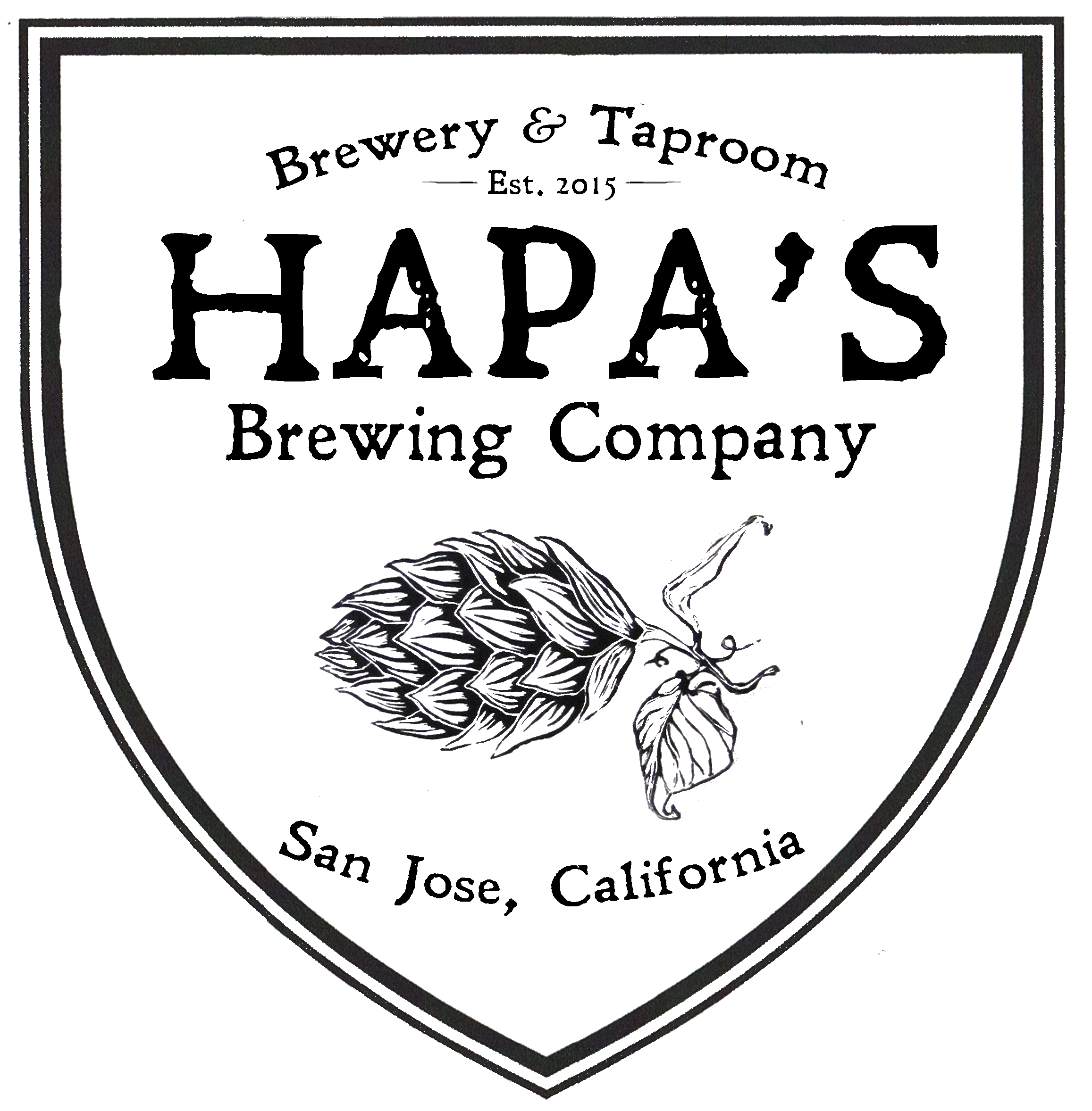 Hapas Brewing Logo_Shield_New Hop_Cropped_9_04_16